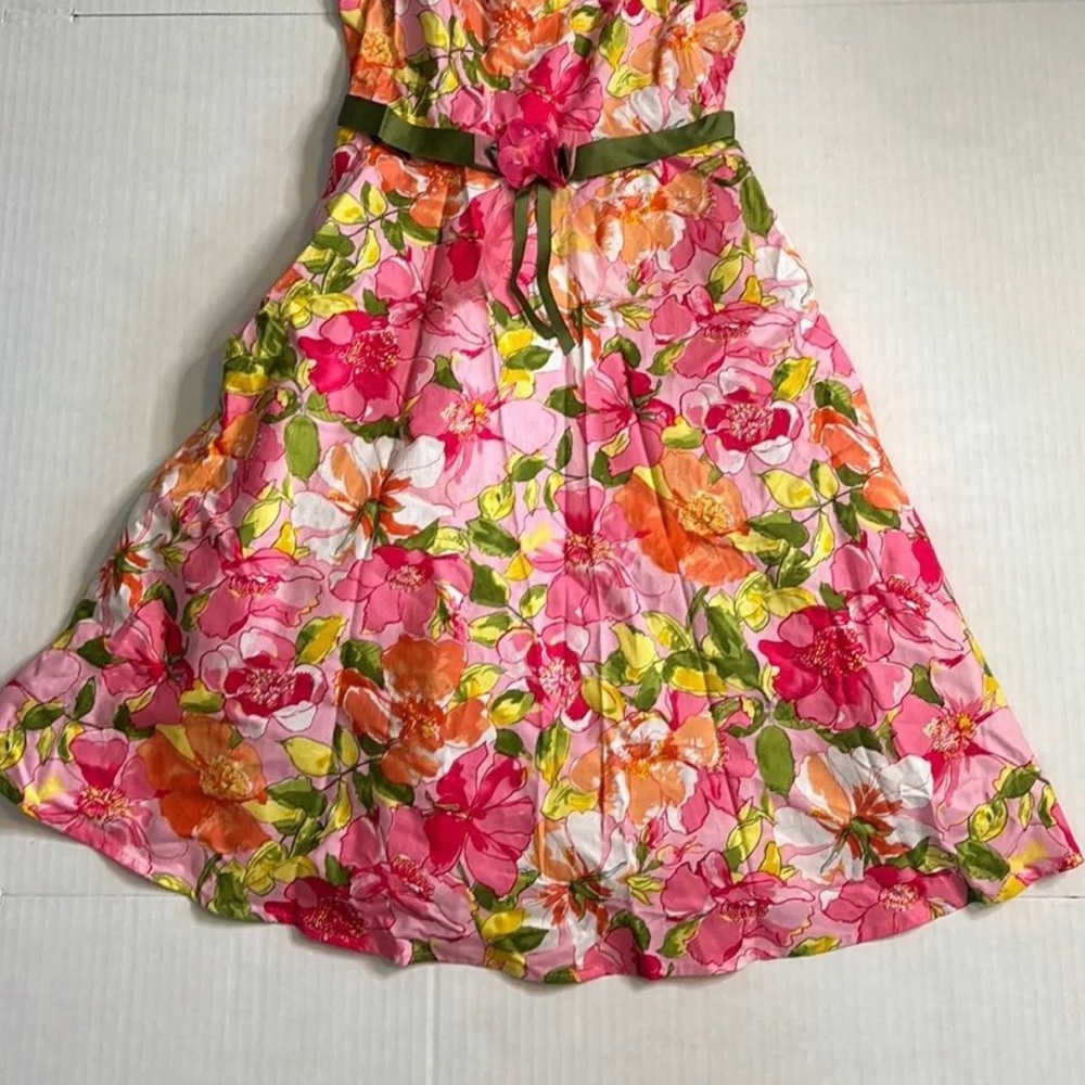 Bonnie Jean girls size 8 Pink and Orange Floral A line Dress